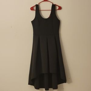 Rainbow Black Medium High Low Dress